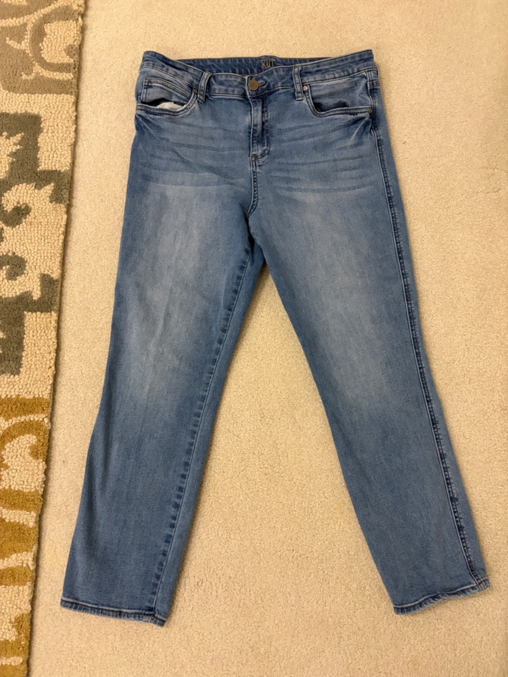 Kut from the Kloth Medium Blue Straight Leg Jeans